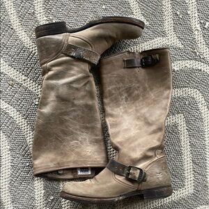 FRYE Veronica knee boots slouchy size 8 distressed leather